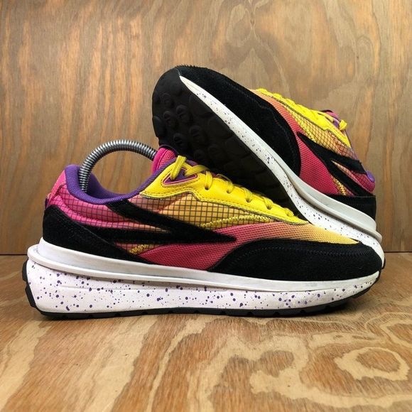 Fila Women's Renno Sneakers Lemon / Knock Out Pink - Picture 5 of 8